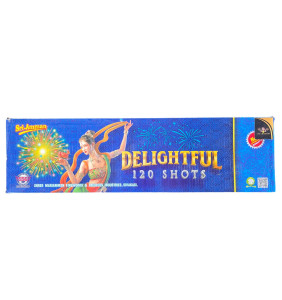 120 MULTICOLOUR SHOTS WITH CRACKLING - BLUESTAR